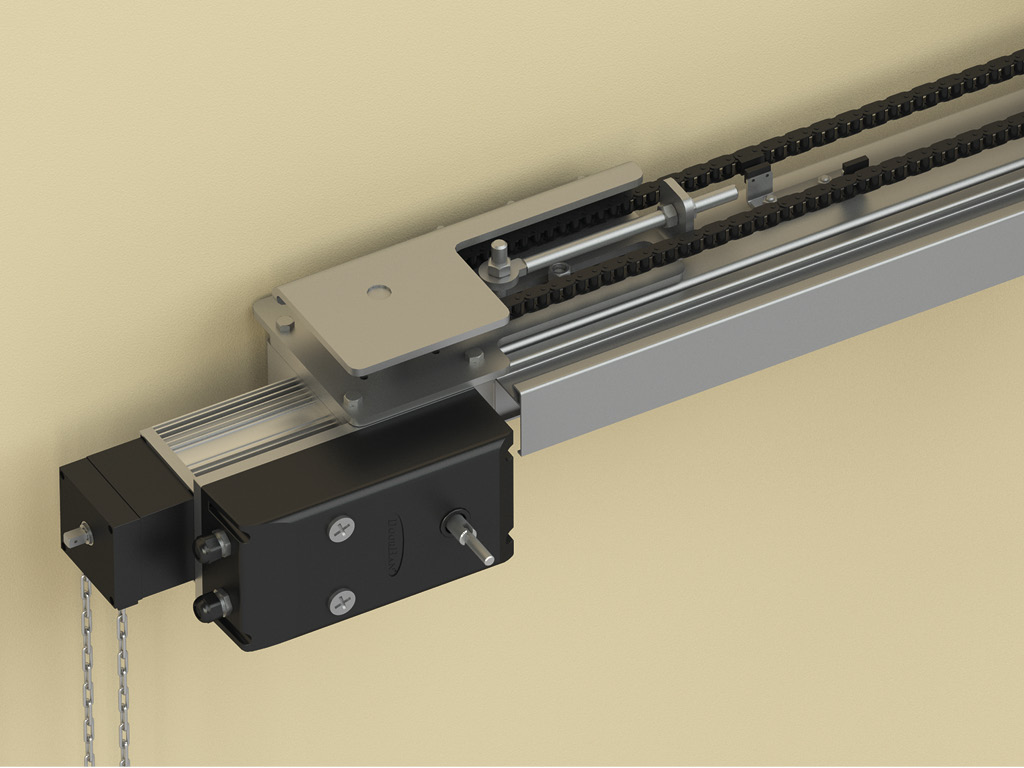 Privodning montaj kranštiyni zanjirning tarangligini sozlash imkonini beradi.